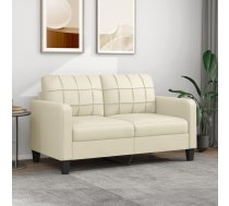 Divvietīgs Dīvāns, Krēmkrāsas, 140 Cm, Mākslīgā Āda Vidaxl 8721012138445