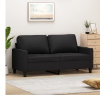 Divvietīgs Dīvāns, Melns, 140 Cm, Mākslīgā Āda Vidaxl 8721012138636