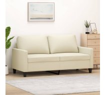 Divvietīgs Dīvāns, Krēmkrāsas, 140 Cm, Mākslīgā Āda Vidaxl 8721012138643