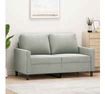 Divvietīgs Dīvāns, Gaiši Pelēks, 120 Cm, Samts Vidaxl 8721012139152