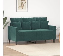 Divvietīgs Dīvāns, Tumši Zaļš, 120 Cm, Samts Vidaxl 8721012140219