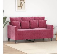 Divvietīgs Dīvāns, Vīnsarkans, 120 Cm, Samts Vidaxl 8721012140233