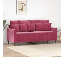 Divvietīgs Dīvāns, Vīnsarkans Samts, 140 Cm Vidaxl 8721012140332