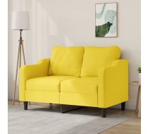 Divvietīgs Dīvāns, Gaiši Dzeltens Audums, 120 Cm Vidaxl 8721012140820