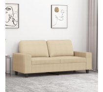 Divvietīgs Dīvāns, Krēmkrāsas Audums, 140 Cm Vidaxl 8721012141193
