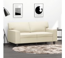 Divvietīgs Dīvāns, Krēmkrāsas, 120 Cm, Mākslīgā Āda Vidaxl 8721012141391
