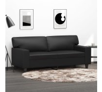 Divvietīgs Dīvāns, Melns, 140 Cm, Mākslīgā Āda Vidaxl 8721012141438
