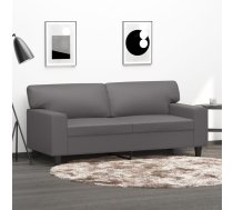 Divvietīgs Dīvāns, Pelēks, 140 Cm, Mākslīgā Āda Vidaxl 8721012141452