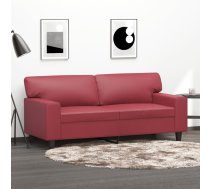 Divvietīgs Dīvāns, Vīnsarkans, 140 Cm, Mākslīgā Āda Vidaxl 8721012141469