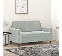 Divvietīgs Dīvāns, Gaiši Pelēks, 120 Cm, Samts Vidaxl 8721012141582