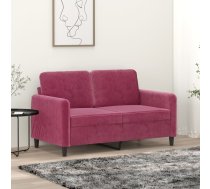 Divvietīgs Dīvāns, Vīnsarkans, 120 Cm, Samts Vidaxl 8721012141629