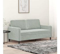 Divvietīgs Dīvāns, Gaiši Pelēks, 140 Cm, Samts Vidaxl 8721012141681