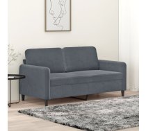 Divvietīgs Dīvāns, Tumši Pelēks, 140 Cm, Samts Vidaxl 8721012141698