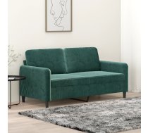 Divvietīgs Dīvāns, Tumši Zaļš, 140 Cm, Samts Vidaxl 8721012141704