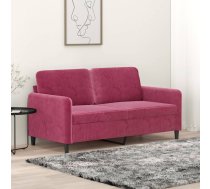 Divvietīgs Dīvāns, Vīnsarkans Samts, 140 Cm Vidaxl 8721012141728