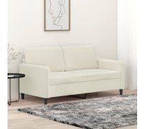 Divvietīgs Dīvāns, Krēmkrāsas, 140 Cm, Samts Vidaxl 8721012141766