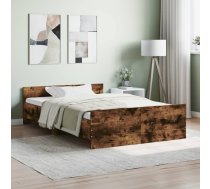 Gultas Rāmis Ar Galvgali Un Kājgali, Koka Krāsa, 120X190 Cm Vidaxl 8721012157354