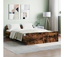 Gultas Rāmis Ar Galvgali Un Kājgali, Koka Krāsa, 135X190 Cm Vidaxl 8721012157491