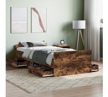 Gultas Rāmis Ar Galvgali Un Kājgali, Koka Krāsa, 100X200 Cm Vidaxl 8721012157569