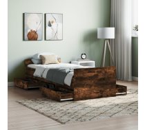 Gultas Rāmis Ar Galvgali Un Kājgali, Koka Krāsa, 75X190 Cm Vidaxl 8721012157774