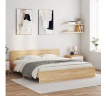 Gultas Rāmis Ar Galvgali, Koka Krāsa, 160X200 Cm Vidaxl 8721012246881