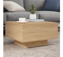 Kafijas Galdiņš Ar Led, Ozolkoka Krāsa, 55X55X31 Cm Vidaxl 8721012251601