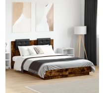 Gultas Rāmis Ar Galvgali Un Led, Koka Krāsa, 120X190 Cm Vidaxl 8721012277915