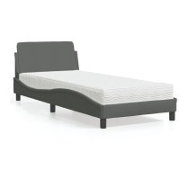 Gultas Rāmis Ar Matraci, Tumši Pelēks, 90X200 Cm, Audums Vidaxl 8721012348080