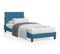 Gulta Ar Matraci, Zils Samts, 90X200 Cm Vidaxl 8721012350618