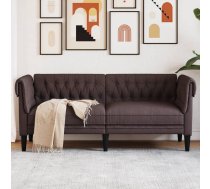 Divvietīgs Chesterfield Dīvāns, Tumši Brūns Audums Vidaxl 8721012399365