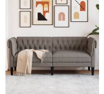 Divvietīgs Chesterfield Dīvāns, Pelēkbrūns Audums Vidaxl 8721012399389