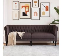 Trīsvietīgs Chesterfield Dīvāns, Tumši Brūns Audums Vidaxl 8721012399457