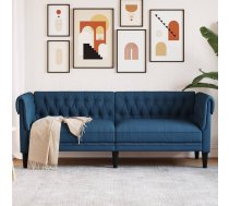 Trīsvietīgs Chesterfield Dīvāns, Zils Audums Vidaxl 8721012399488