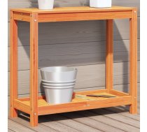 Stādīšanas Galds Ar Plauktu, 82,5X35X75 Cm, Priedes Masīvkoks Vidaxl 8721012457577