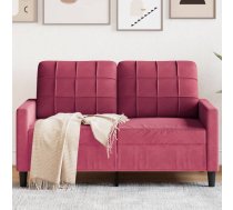 Divvietīgs Dīvāns, Vīnsarkans, 120 Cm, Samts Vidaxl 8721102596315