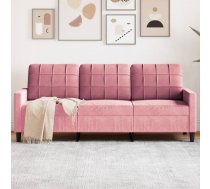 Trīsvietīgs Dīvāns, Rozā, 180 Cm, Samts Vidaxl 8721102596506