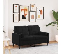 Divvietīgs Dīvāns Ar Spilveniem, Melns, 120 Cm, Samts Vidaxl 8721102602054