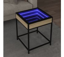 Kafijas Galdiņš Ar Led, Ozolkoka Krāsa, 40X40X51 Cm Vidaxl 8721102678509