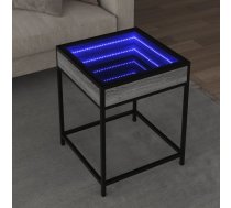 Kafijas Galdiņš Ar Led, Pelēka Ozolkoka Krāsa, 40X40X51 Cm Vidaxl 8721102678523