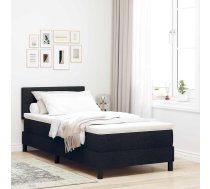Lielā Gulta Ar Matraci Melns 90X200 Cm Audums Vidaxl 8721158207067