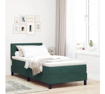 Gultas Rāmis Ar Matraci Tumši Zaļš 90X200 Cm Samts Vidaxl 8721158211965