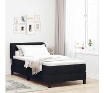 Kaste Ar Gultas Matraci Melns 90X200 Cm Audums Vidaxl 8721158219893