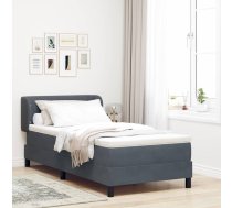 Gultas Rāmis Ar Matraci Tumši Pelēks 90X200 Cm Samts Vidaxl 8721158223647
