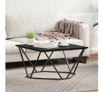 Melnā Ozola Metāls Vidējs Sleek Kafijas Galds Taisnstūris Vidaxl 8721158249104