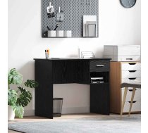 Galds Ar Uzglabāšanu Melna Ozola 90X49.5X75 Cm Inženierijas Koks Vidaxl 8721158249876