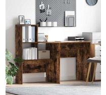 Galds Ar Plauktu Dūmakaina Ozolkoka 131.5 X 50 X 106.5 Cm Vidaxl 8721158250223