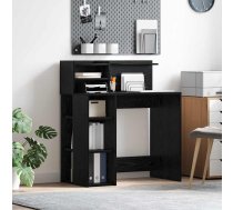 Galds Ar Uzglabāšanu Melnais Ozols 90X48X101.5 Cm Inženierijas Koks Vidaxl 8721158252432