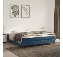 Kabatu Atsperu Matracis, Tumši Zils, 160X210X20 Cm, Samts Vidaxl 8721158368614