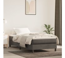 Kabatu Atsperu Matracis, Tumši Pelēks, 80X220X20 Cm, Samts Vidaxl 8721158368645