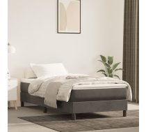Kabatu Atsperu Matracis, Tumši Pelēks, 90X220X20 Cm, Samts Vidaxl 8721158368706